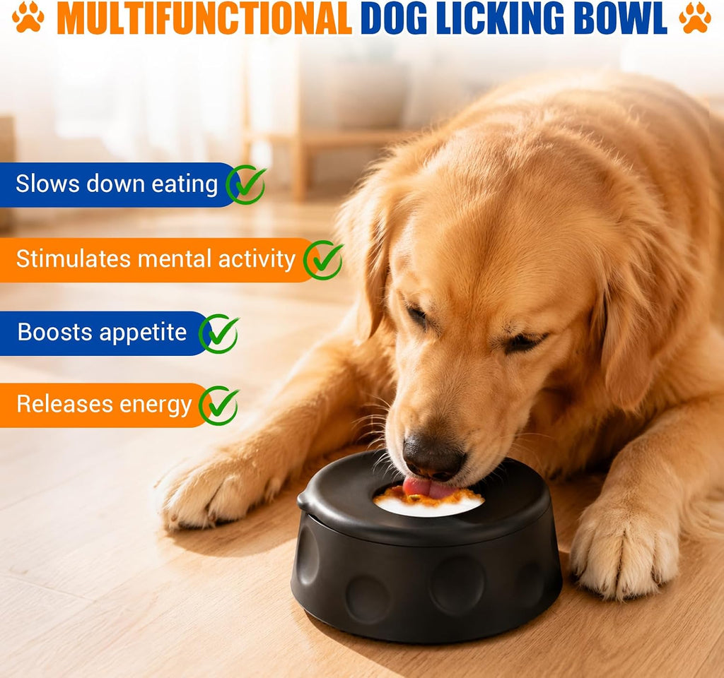Slow Feeder Dog Bowl, Large Capacity Silicone for Medium & Large Dogs