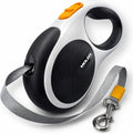 Retractable Dog Leash for Pets Up to 66 lbs, 16' Heavy Duty Reflective Nylon Tape, Tangle Free, Anti-Slip Handle with One Button Control