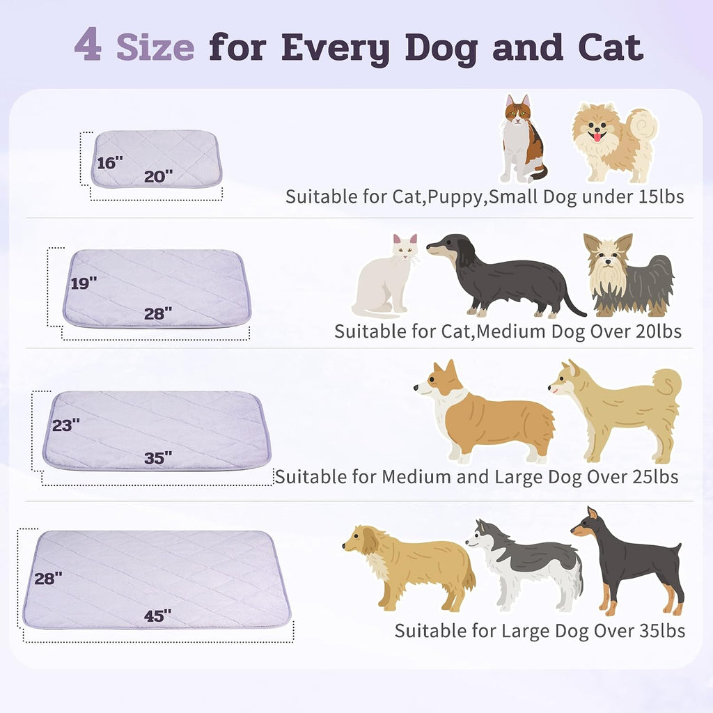 NWK Self Warming Thermal Pet Mat for Dogs and Cats (Purple, Medium)
