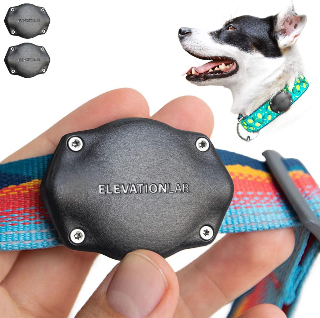 Elevation Lab AirTag Dog Collar Holder - Waterproof (2 Pack)
