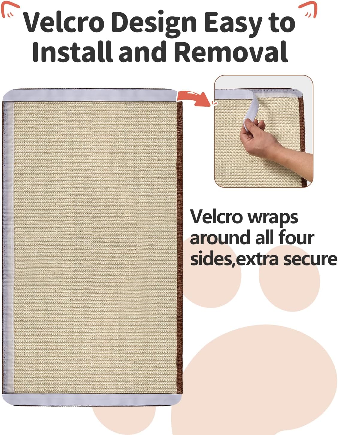 Odoland Cat Scratching Post Replace Mat Natural Sisal Scratcher Pad