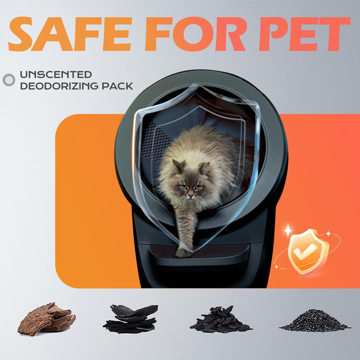 12 Packs Cat Litter Box Deodorizer Refills Compatible with Whisker OdorTrap Pod Accessories Filter, Eliminates Odors, Activated Charcoal Odor Absorber (Unscented)