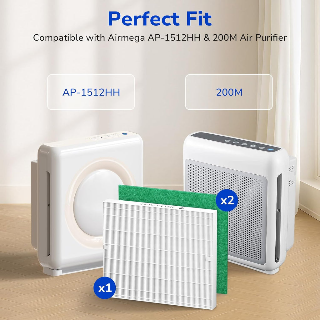 Fil-fresh 3-Pack Airmega AP-1512HH Pollen Filter Replacement Set