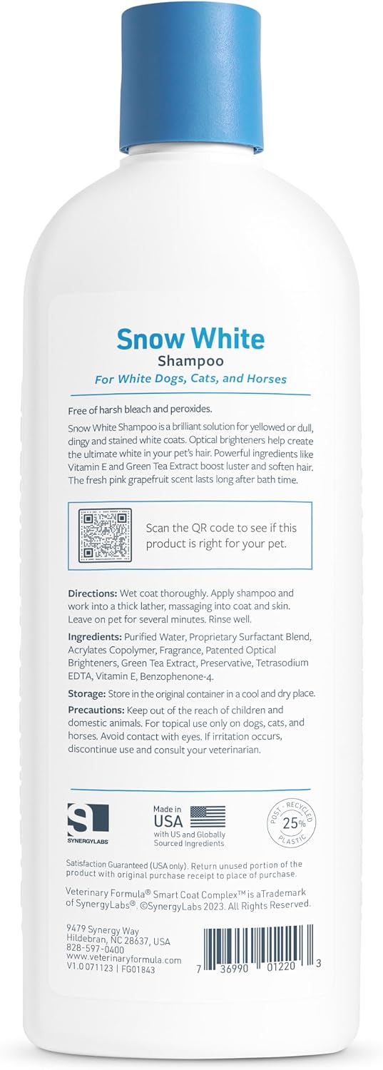 Veterinary Formula Smart Coat Whitening & Stain Remover Pet Shampoo, 17oz