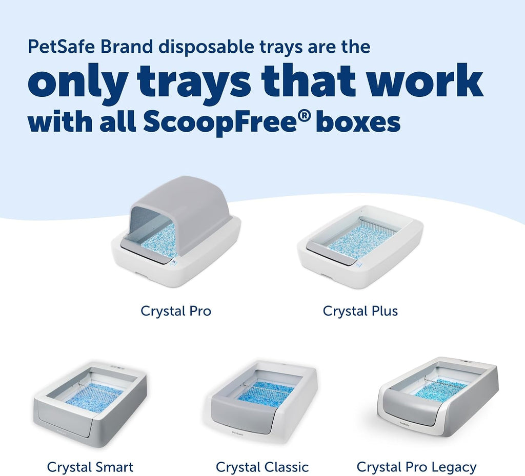 PetSafe ScoopFree Disposable Crystal Cat Litter Tray, Fresh Scent, 4-Pack