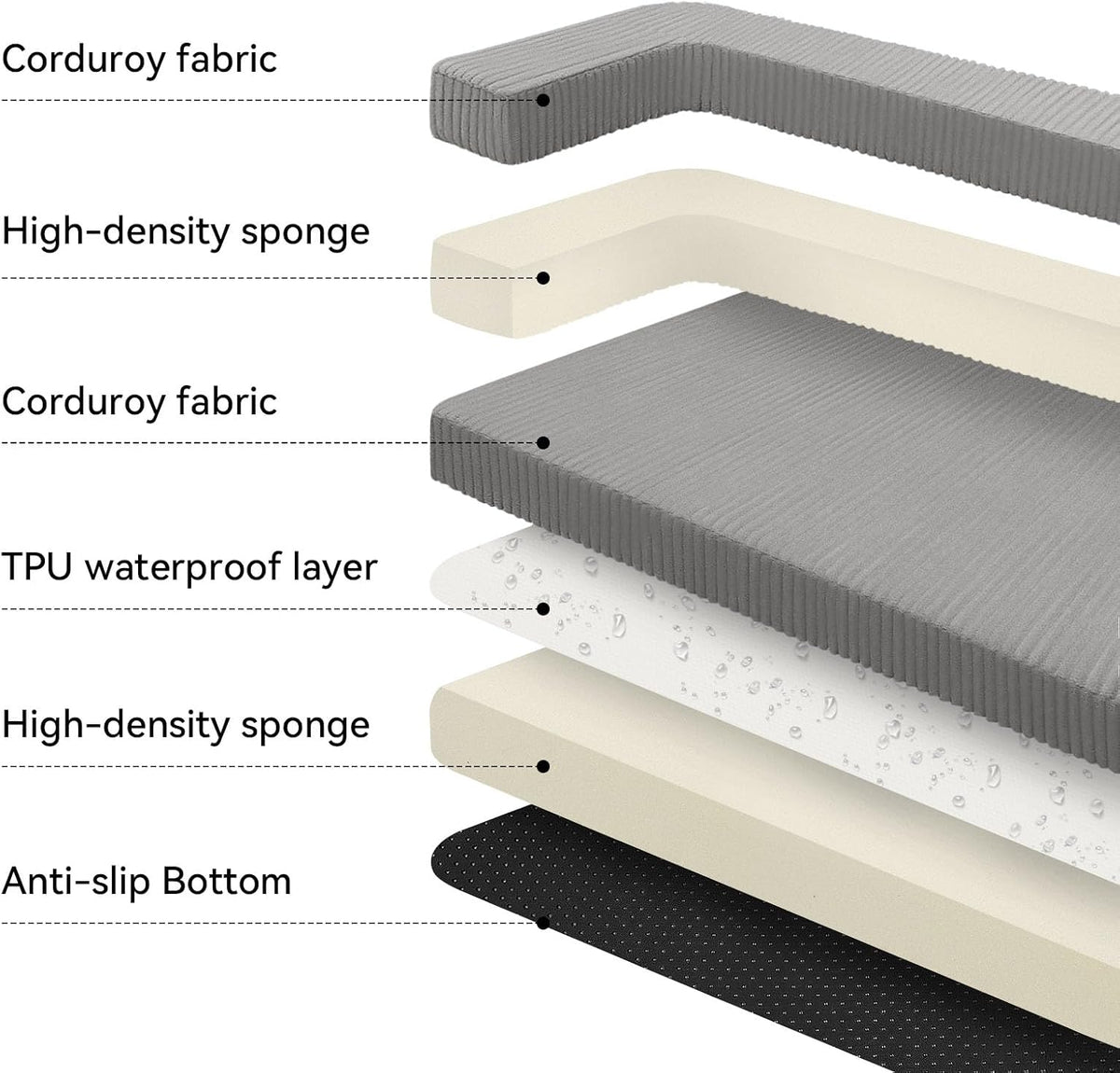 Persure 2-in-1 Dog Sofa Bed, Orthopedic Memory Foam for Medium Large Dog