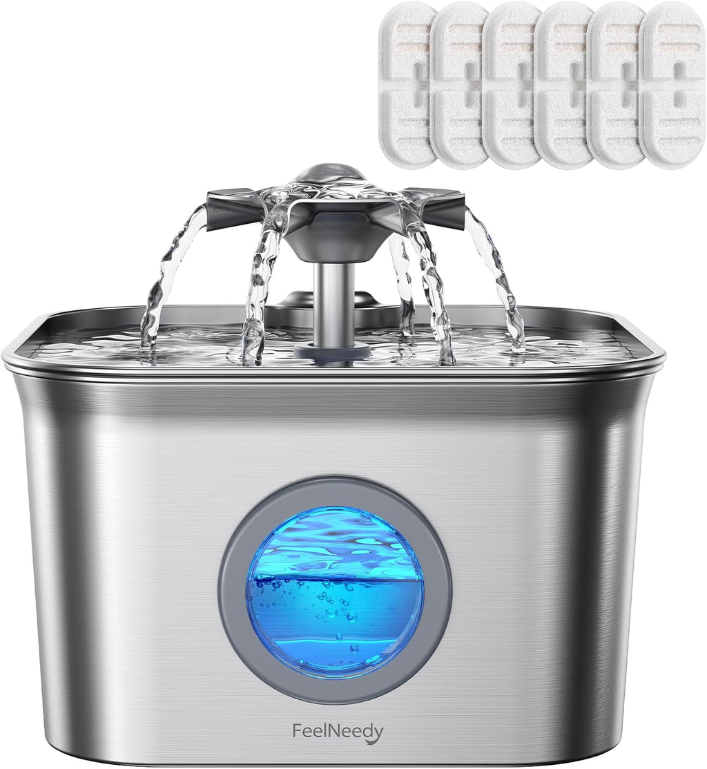 Cat Water Fountain Stainless Steel: 99oz/2.8L Auto Pet Drinking Fountain
