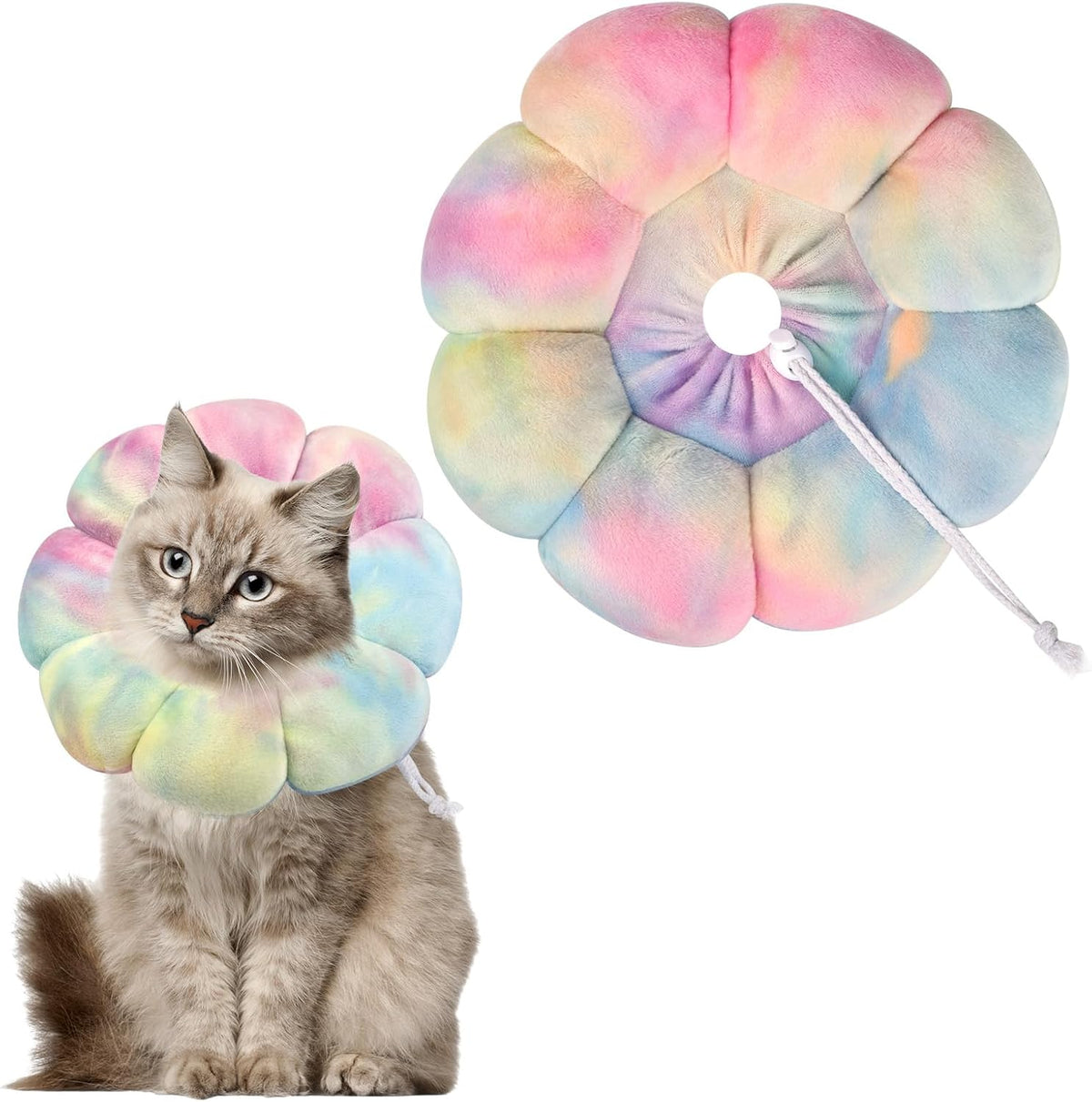 Adjustable Dog Cone Collar, Soft Dog Elizabethan Collar Recovery E Collar After Surgery, Recovery E-Collar for Kittens/Puppies and Cats Recovery