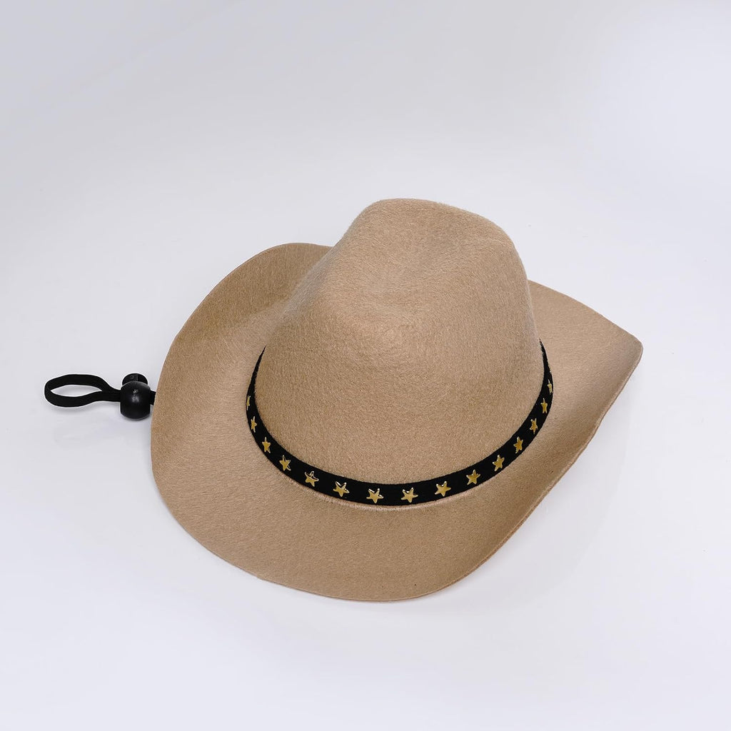 choyaxo Halloween Costumes for Dogs Cat Pet Cowboy Costume Cowboy Hat with Bandana Set for Halloween, Christmas, Holiday, Party, Cosplay (Khaki, Large)