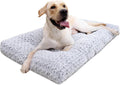 KSIIA Washable Dog Bed Medium Size Dog Crate Bed Plush Pet Mat 35"x23" Gray