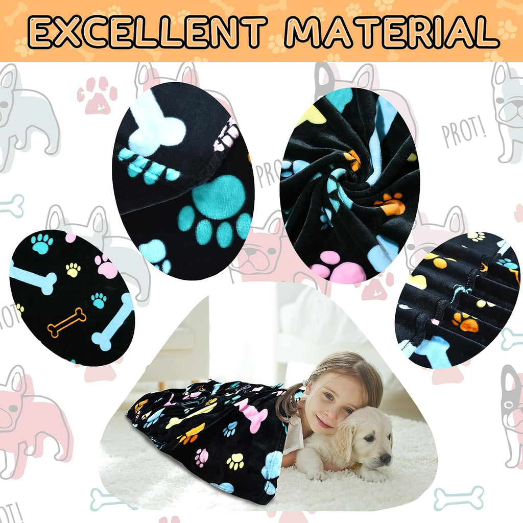 Rezutan Blanket for Large Dogs & Cats Soft Reversible Cute Paw 40"x31"