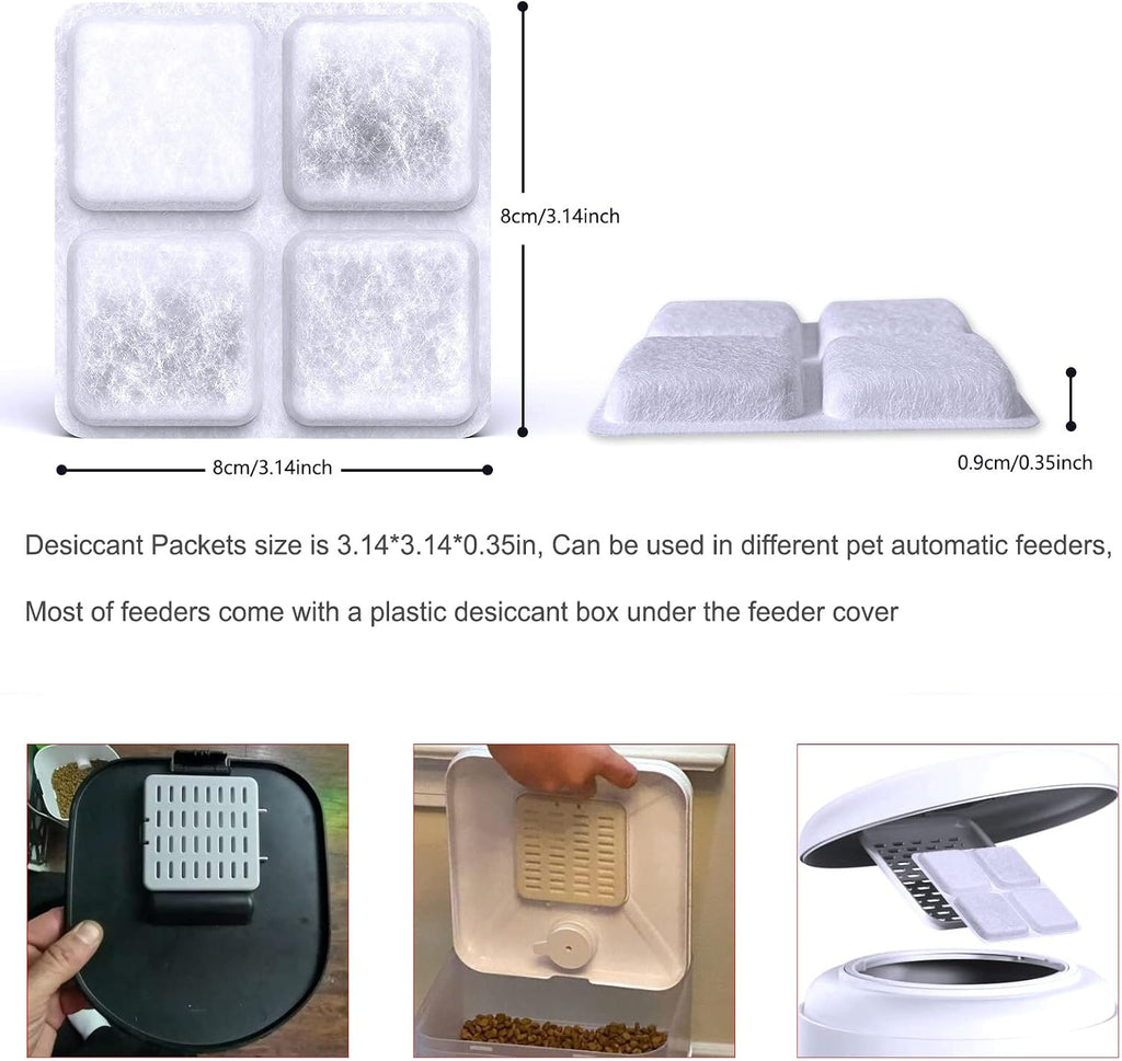 12-Pack Pet Food Desiccant Bag For Petlibro Automatic Cat dog Feeders, Keep Pet Food Dry and Fresh