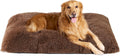 EHEYCIGA Fluffy Dog Crate Bed, Plush Extra Large Dog Pillow, Coffee
