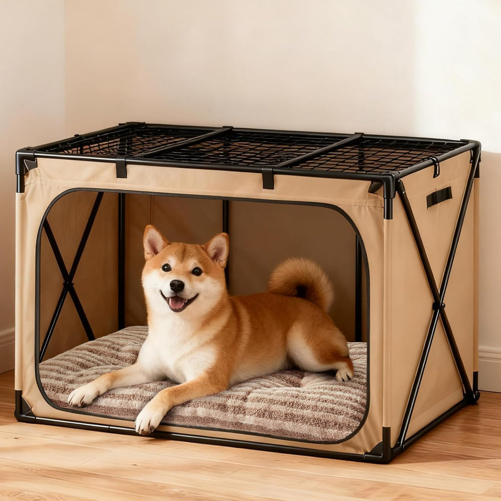 FURTIME Washable Dog Bed Medium Size Dogs, Deluxe Dog Crate Beds