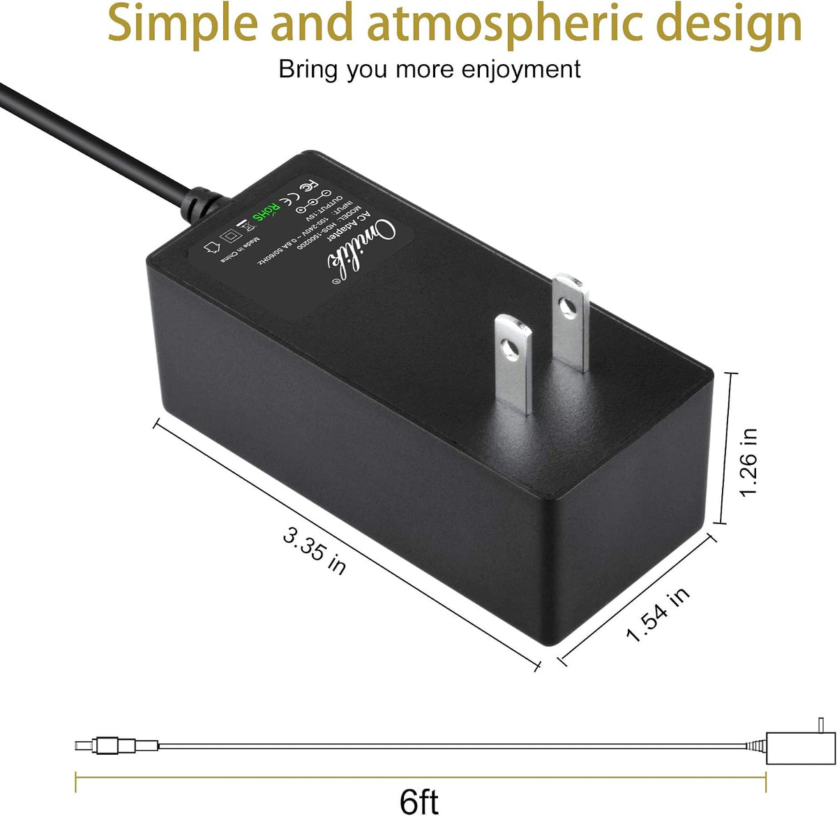 15V AC Adapter Charger Replacement for Litter-Robot II 2 Bubble,Classic,III 3 Open Air Power Supply Litter-Robot III Open Air Self Cleaning Litter Box Power Cord