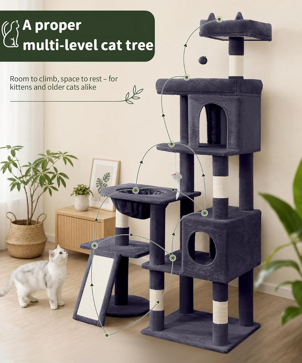 68 Inch Heavy Duty Cat Tree Tower for Indoor Cats Large Adult