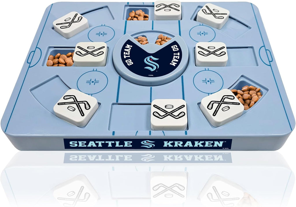 Pets First NHL Seattle Kraken Large Puzzle Toy, New Size, Interactive Dog Treat & Slow Feeding Toy