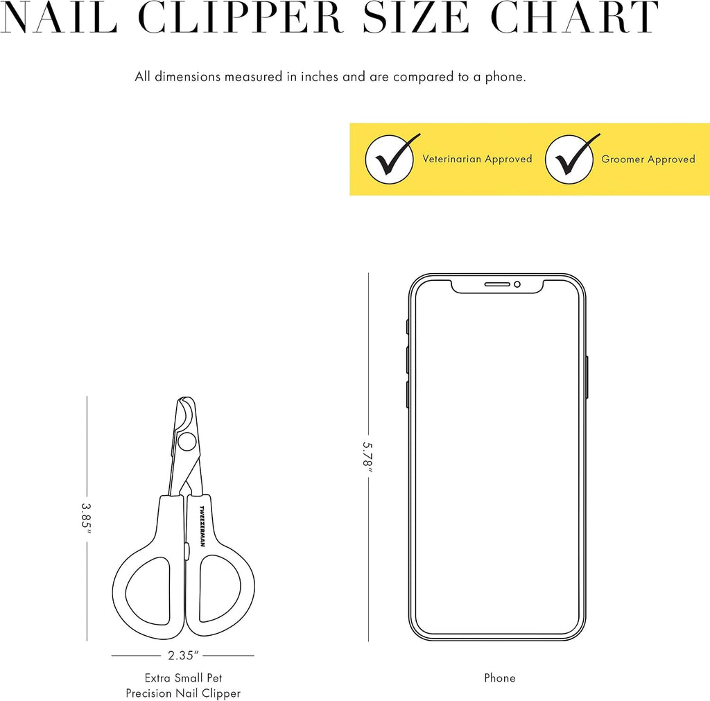 Tweezerman X-Small Nail Clippers for Pets- Manual Professional Nail Trimmer