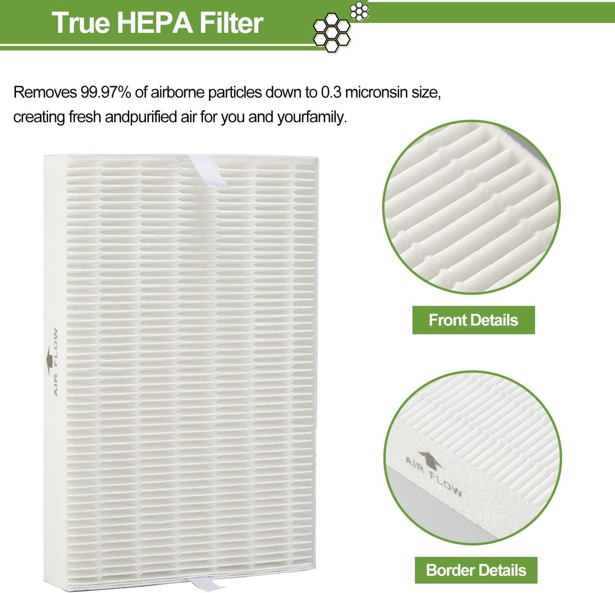 HPA300 HEPA Filter Replacement for Honeywell Air Purifier HPA300 Series