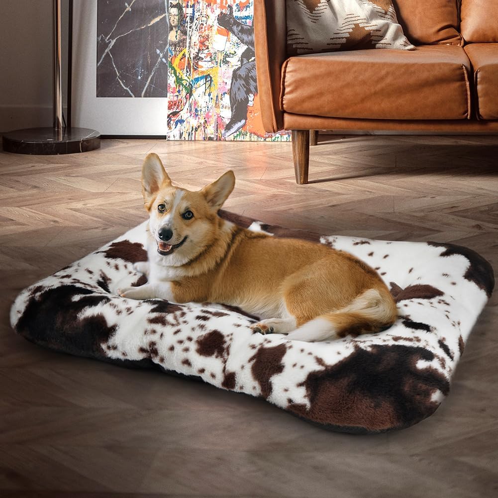 Dog Bed Crate Pad Crate Mat for Large Dogs Soft Dog Bed Anti Slip Kennel Pad