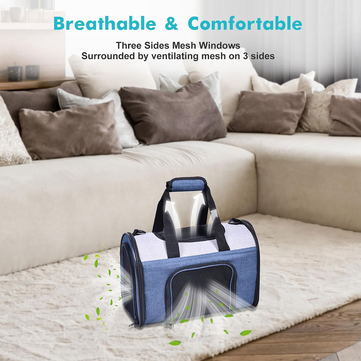 Jespet Airline Approved Soft-Sided Kennel Pet Carrier for Small Dogs Cats
