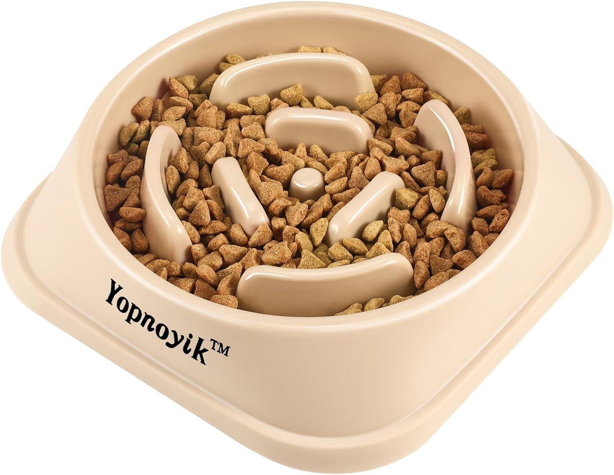Slow Feeder Dog Bowls for Large Dogs | Non-Slip Base, Anti-Choking Design, Reduces Bloating & Overeating, Easy to Clean, 4 Cups