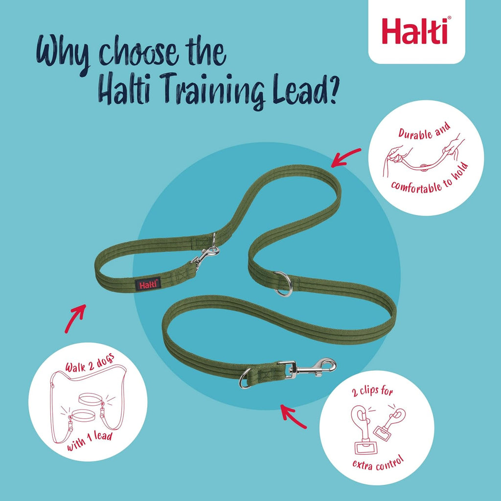 Halti Training Dog Leash | Size L, Forest Green | 2m Length