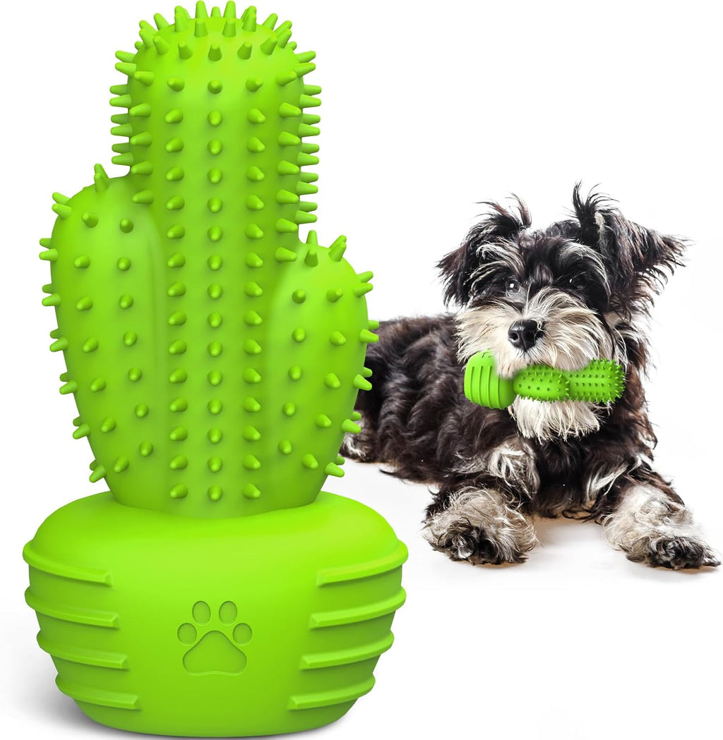 Pamlulu Christmas Dog Gifts, Dog Toys for Small Dogs Dog Toothbrush for Teething Cleaning, Rubber Squeaky Toys for Puppy