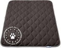 Paw Inspired Washable Padded Crate Mats for Dogs, Gray, 41x28 Inch