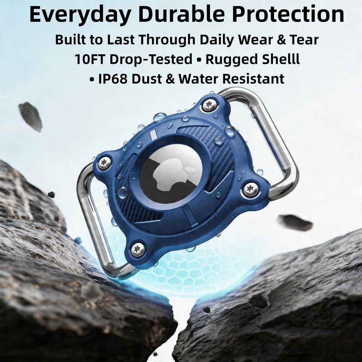 Waterproof AirTag Holder for Dogs (Blue)