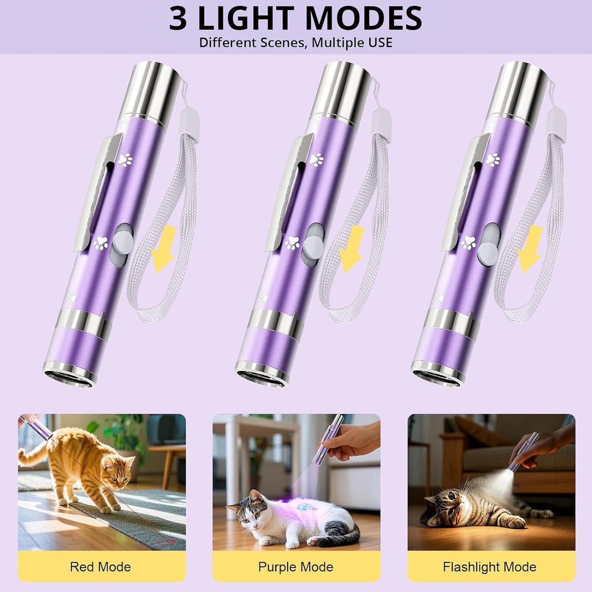 Cat Toys, Rechargeable, Interactive USB Chase Toy for Cats & Kittens