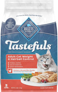 Blue Buffalo Tastefuls Chicken Weight & Hairball Control Dry Cat Food, 3 lb (Pack of 6)