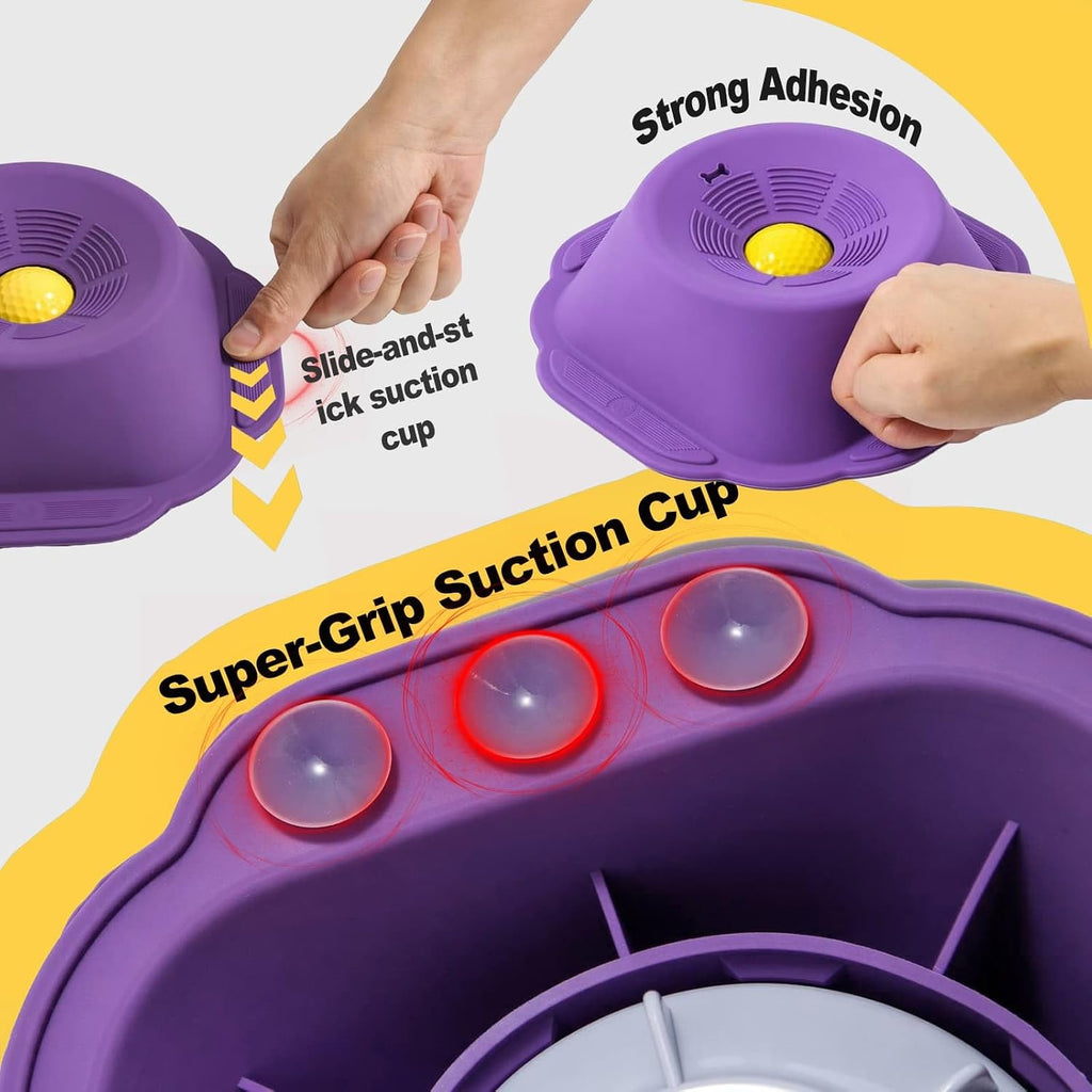 Dog Licking Bowl with Rolling Ball, Lick Toy, Anti Boredom Toys