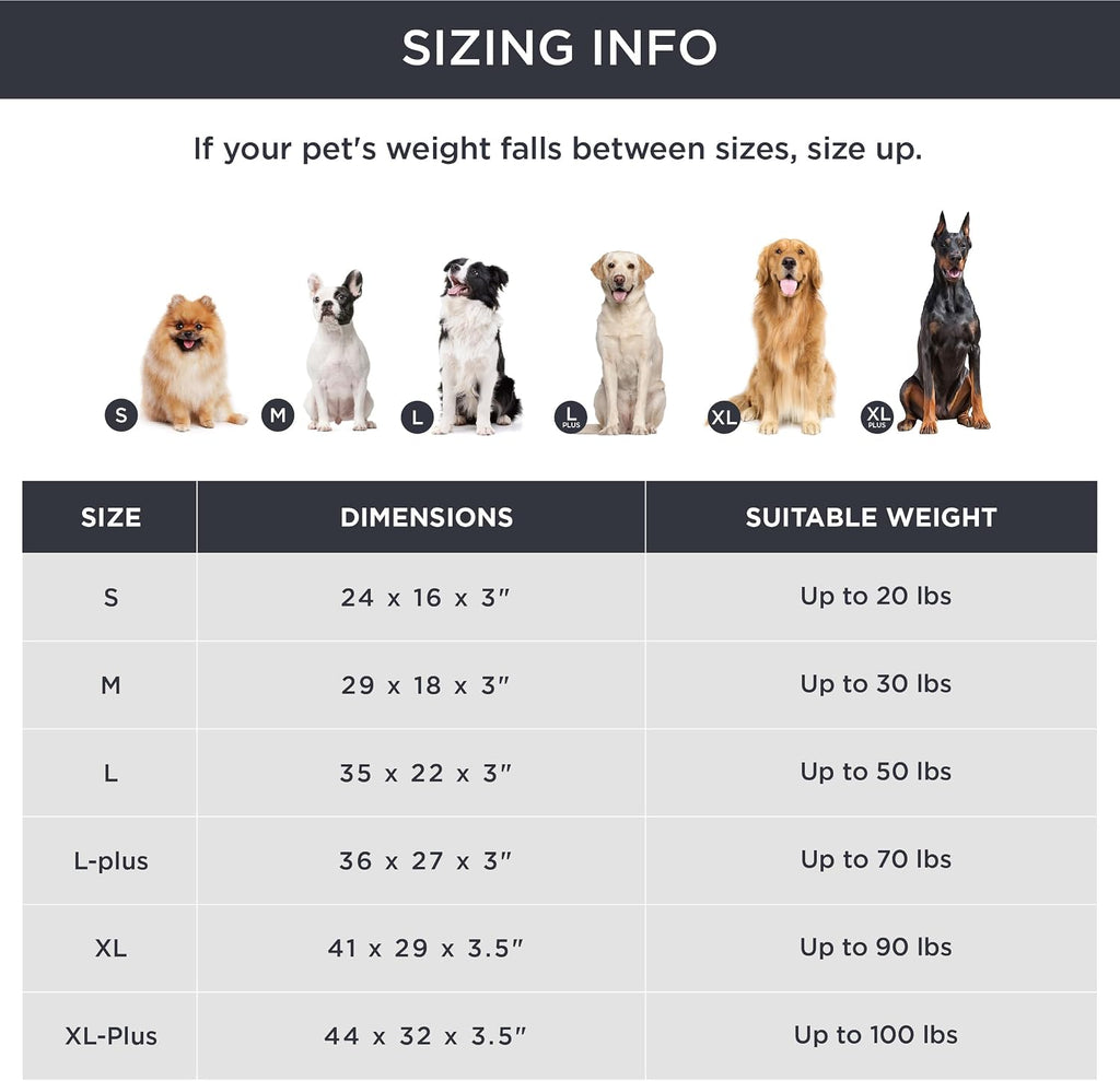 Bedsure Memory Foam Dog Beds Large Sized Dog, Orthopedic Crate Pads, 35x22