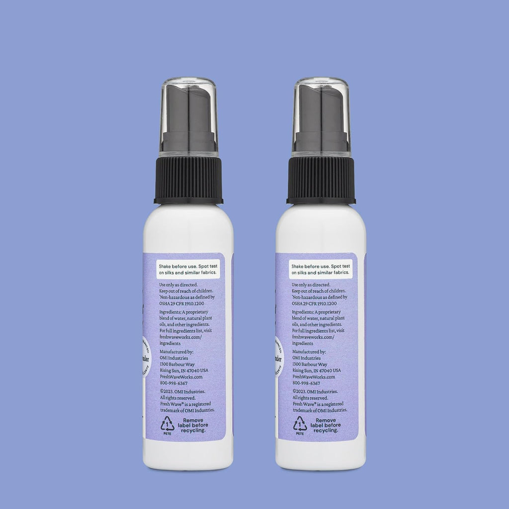 Fresh Wave Odor Eliminator Room Spray, 2 oz Travel Size, 2-Pack, Lavender