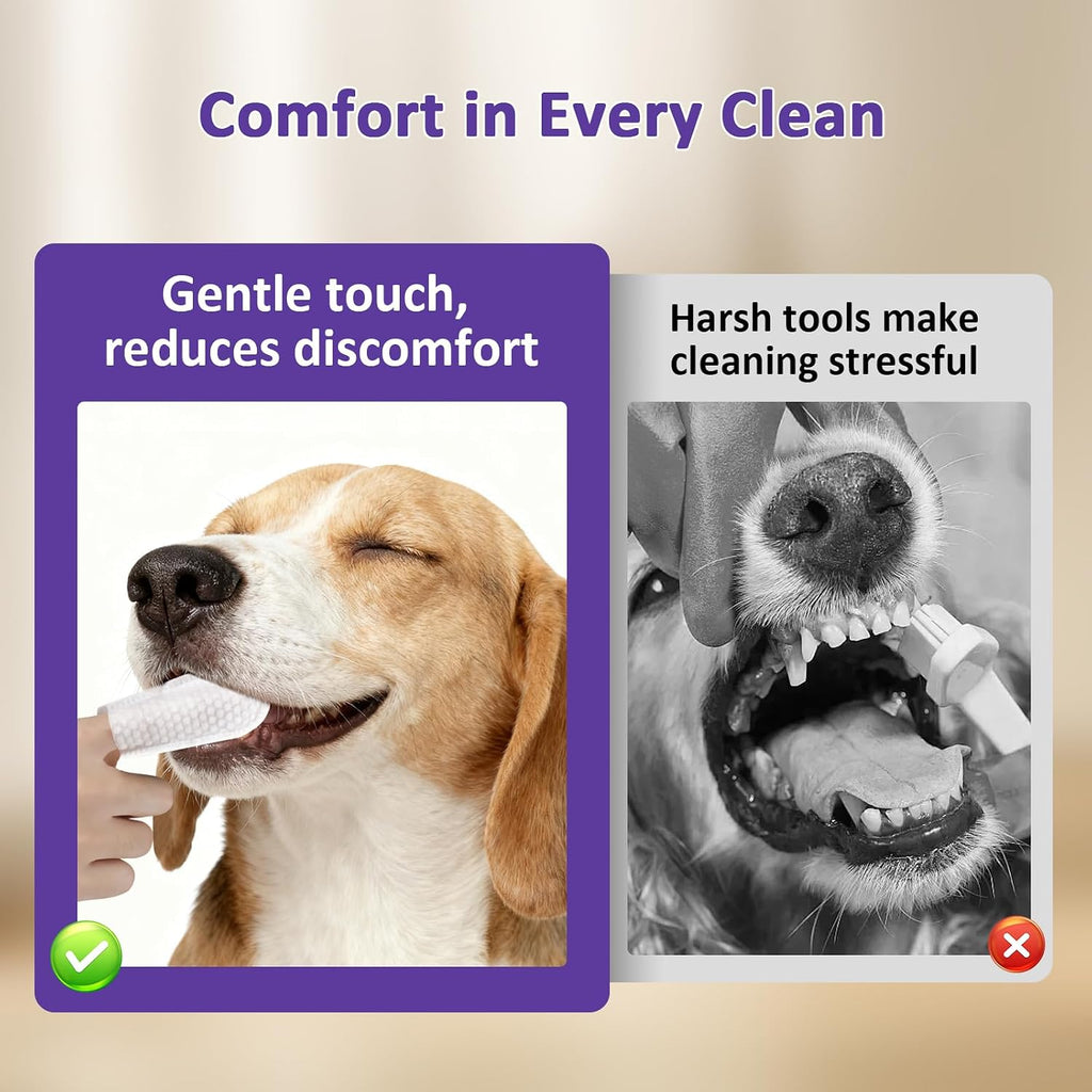 Probiotic Pet Dental Finger Wipes, Daily Oral Care, 50 Count