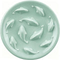 Slow Feeder Bowl for Cats and Small Dogs,Cilkus Fish Pool Design, Fun Interactive Bloat Stop Puzzle Feeder Bowl Healthy Eating Diet Made of Melamine Food Grade Material Dishwasher Safe (Green)