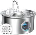 Pet Water Fountain Stainless Steel: 8 Filters + 8 Sponges Cat Fountains