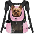WOYYHO Pet Dog Carrier Backpack, Ventilated Mesh Small Dog Front Backpack