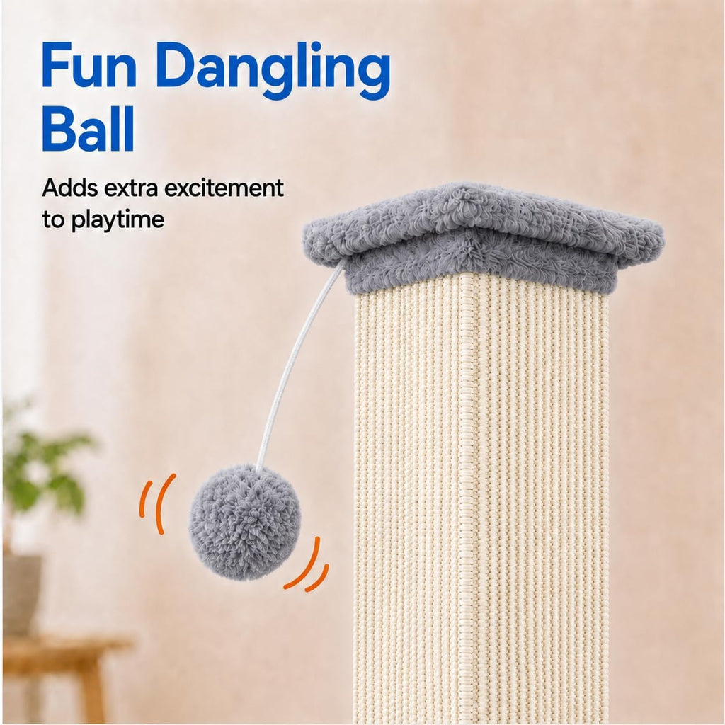 Cat Scratching Post for Indoor Cats, Sisal Cat Scratcherl, 32 Inch