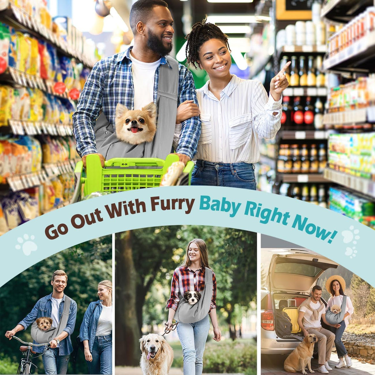 Pawaboo Small Dog Sling Carrier