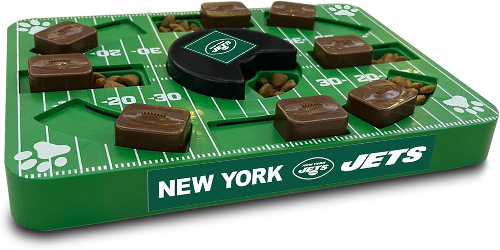 Pets First NFL New York Jets Puzzle, Interactive Dog Treat Puzzle Toy