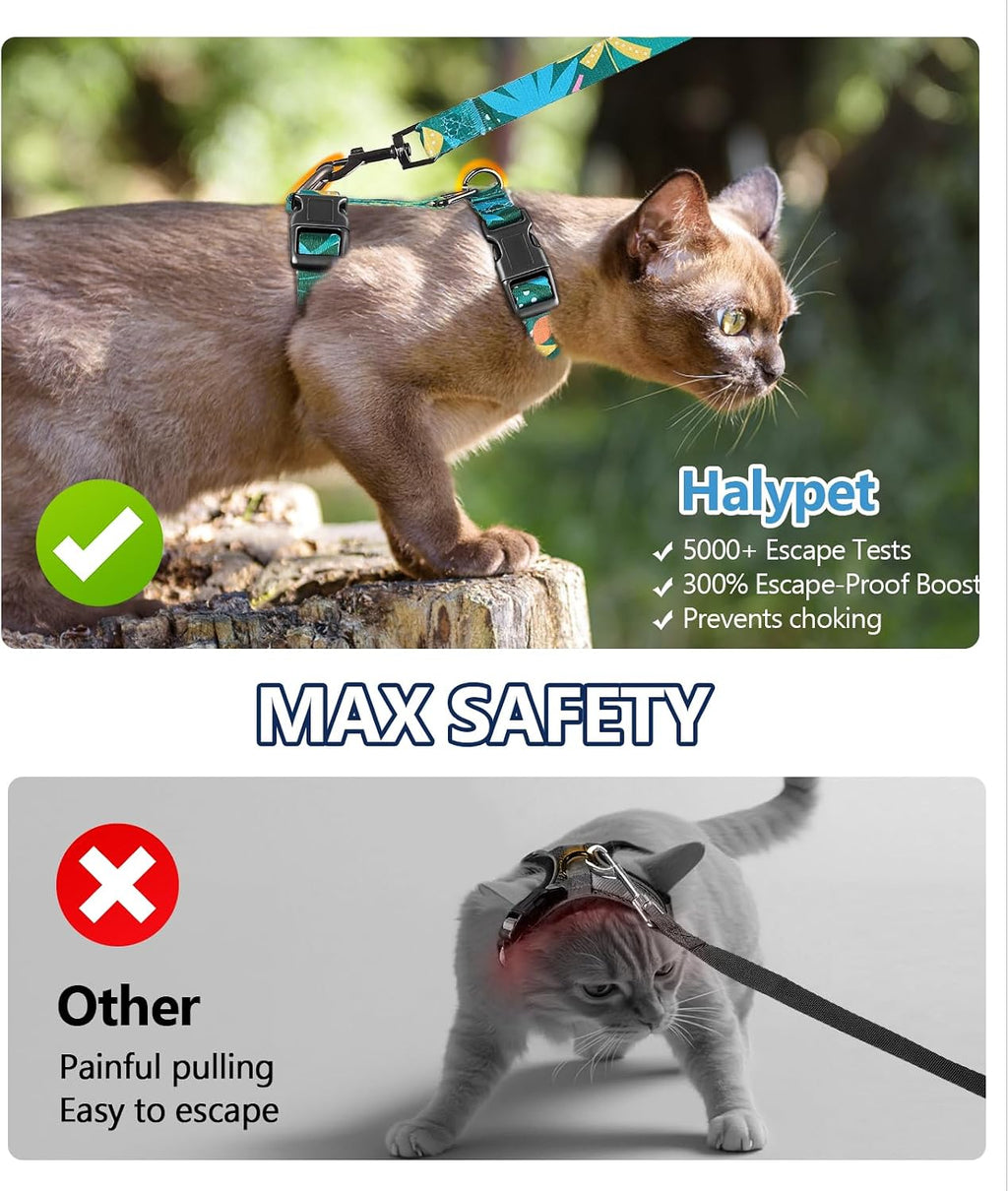 Halypet Cat Harness and Leash Set, Escape Proof Cat Harnesses