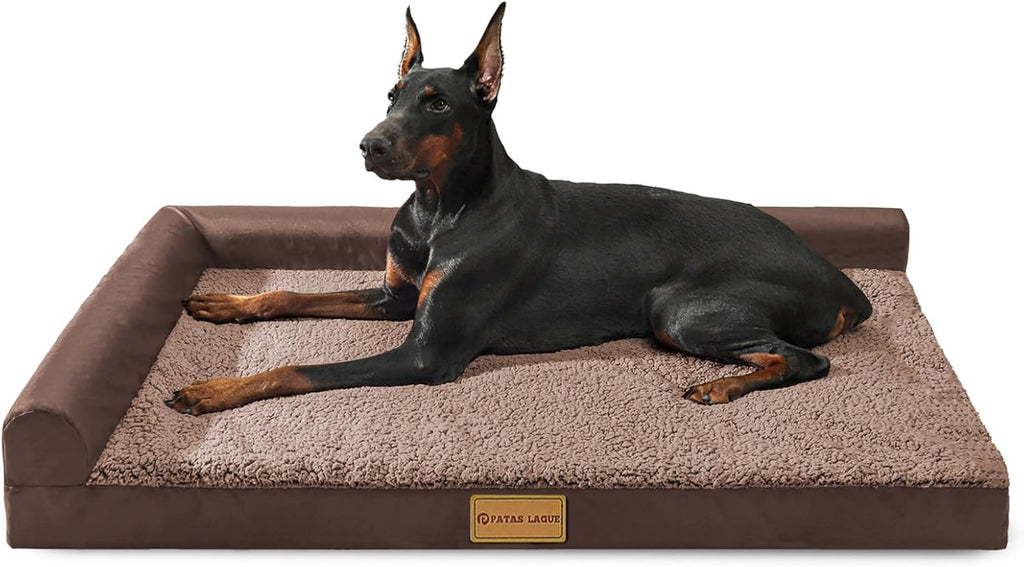 Patas Lague Orthopedic Large Dog Bed Washable Pet Sofa Bed 48''X30''Brown