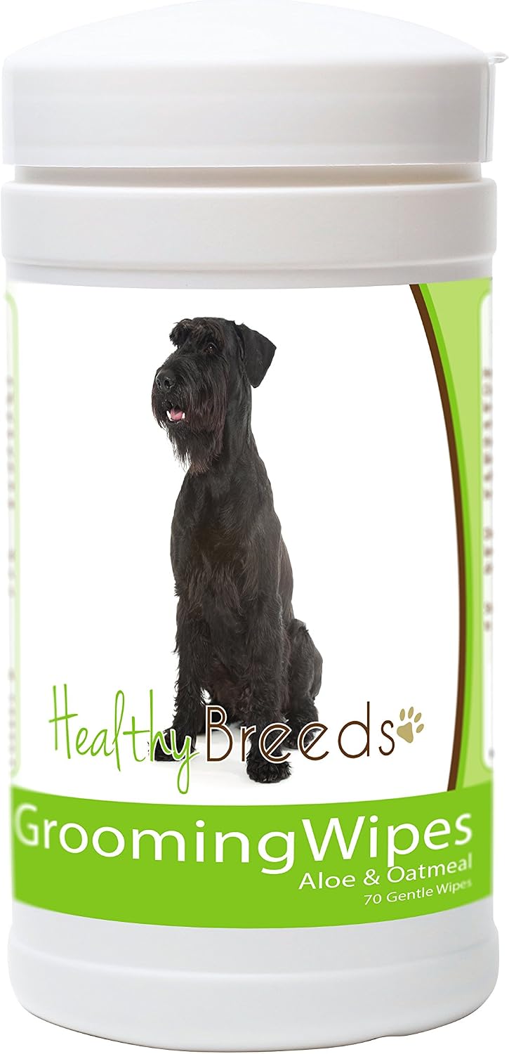 Healthy Breeds Giant Schnauzer Grooming Wipes 70 Count