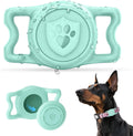 IP68 Waterproof AirTag Holder for Dog Collar, Silicone, Light Green