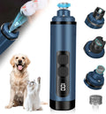 Dog Nail Grinder Electric Powerful 3 Speeds Dog Nail Clippers with Lights Quiet Cat Nail Clipper Painless Care Trimmers Tools for Small Medium Large Dogs and Cats (Blue)