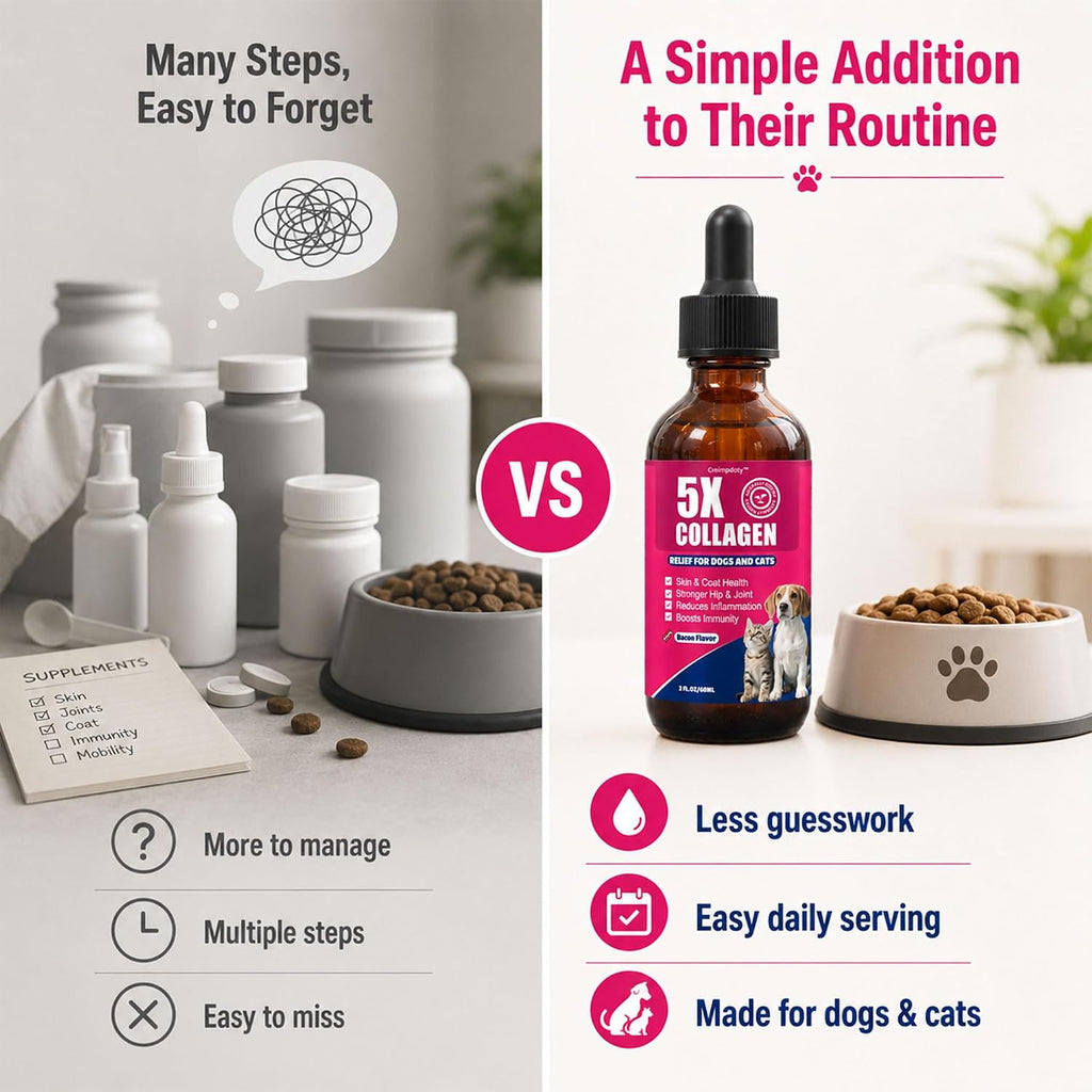 2-Pack Premium Collagen for Dogs & Cats, Skin & Coat, Joint & Hip