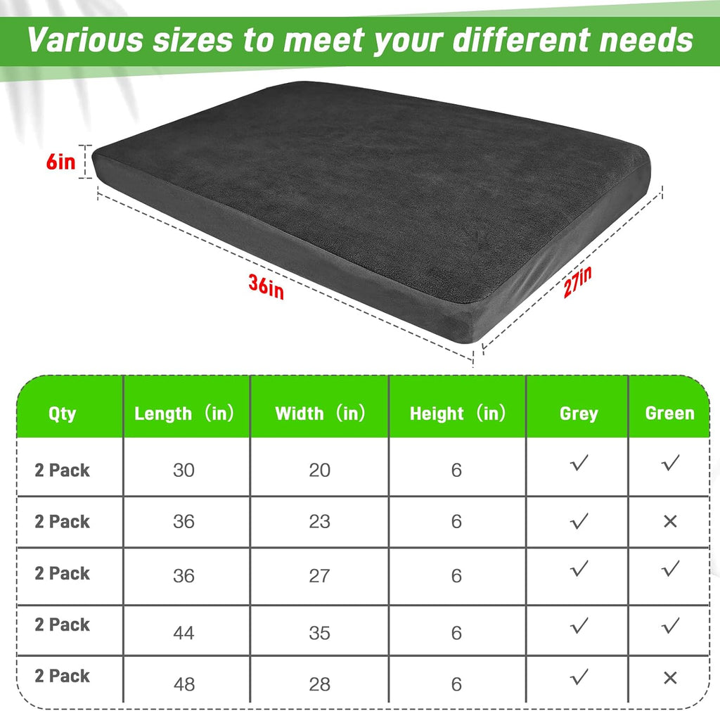 Dog Bed Covers Replacement 100% Waterproof for Dog Bedding Washable Black 2 Pack 27" x 36" M