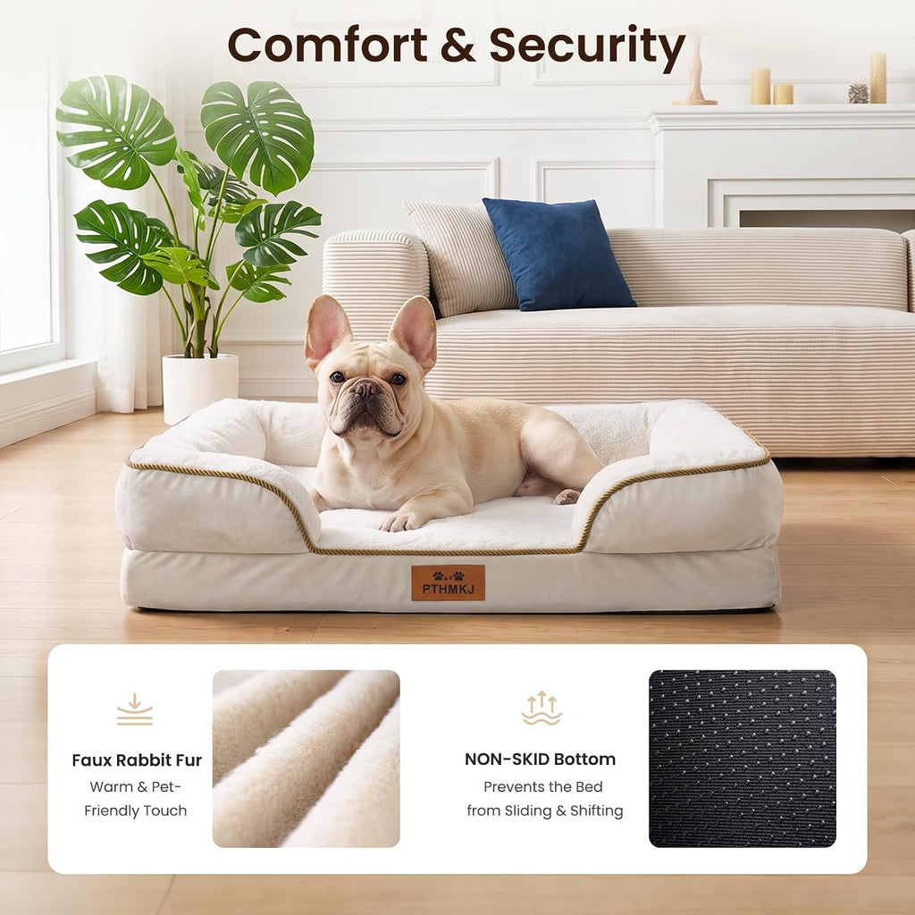 Orthopedic Dog Bed Medium Size Dog, Memory Foam Dog Bed Couch, 30" L